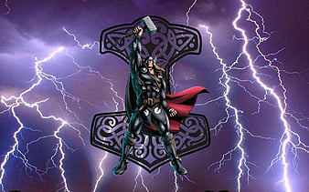 Jane Foster Mjolnir Hammer Lightning Thor Love and Thunder Wallpaper 4K  1611h