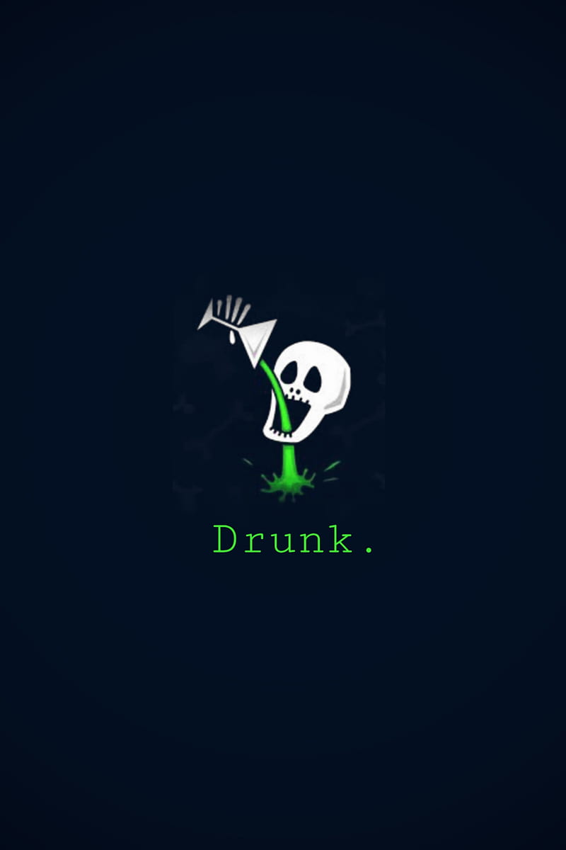 Drunk Emoji, black label, drunk, emoji, funny, green, skull, smoke, whatsapp, white, HD phone wallpaper
