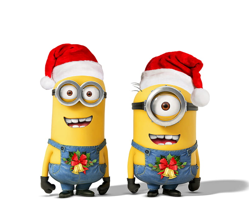 Christmas Minions, christmas, cute, funny, merry, minions, new year, santa,  HD wallpaper | Peakpx