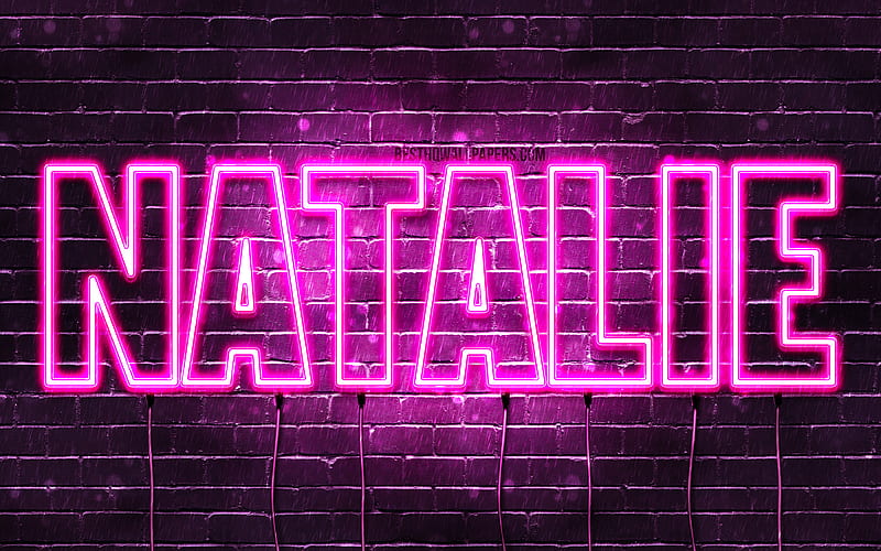 K Free Download Natalie With Names Female Names Natalie Name Purple Neon Lights