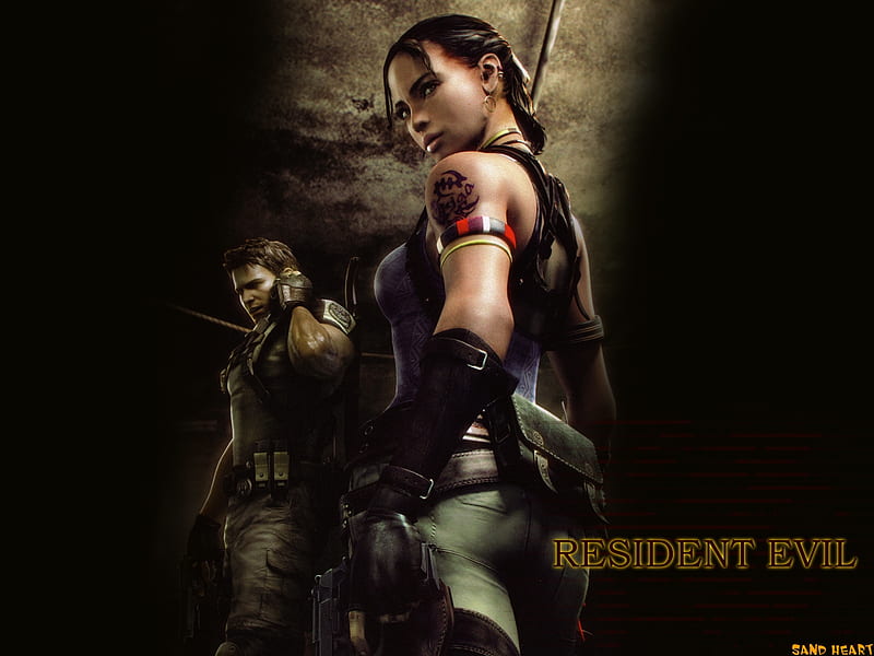 Download Two Main Characters Of Resident Evil 5 Wallpaper