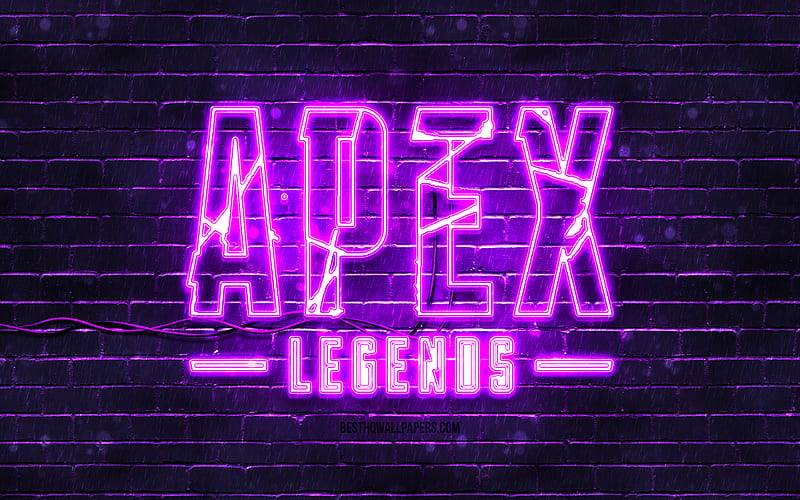 Apex Legends violet emblem violet brickwall, Apex Legends emblem, cars brands, Apex Legends neon emblem, Apex Legends, HD wallpaper