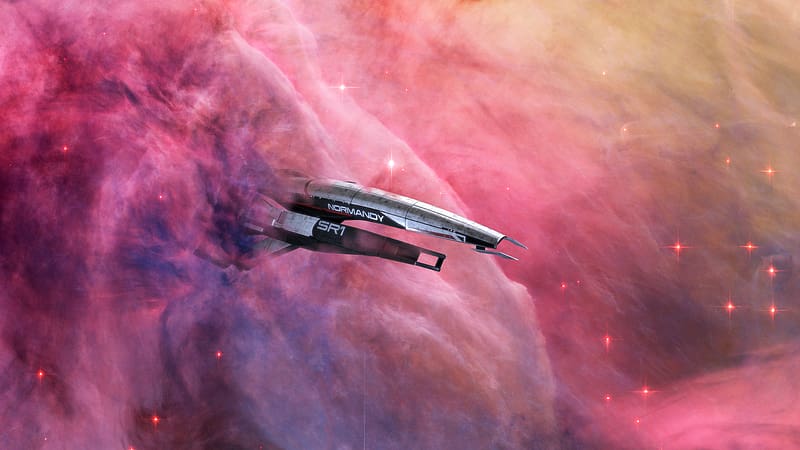 Mass Effect, Nebula, Space, Video Game, Normandy Sr 1, HD wallpaper
