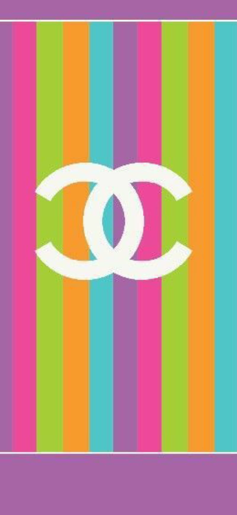 Chanel, logo, rainbow, HD phone wallpaper