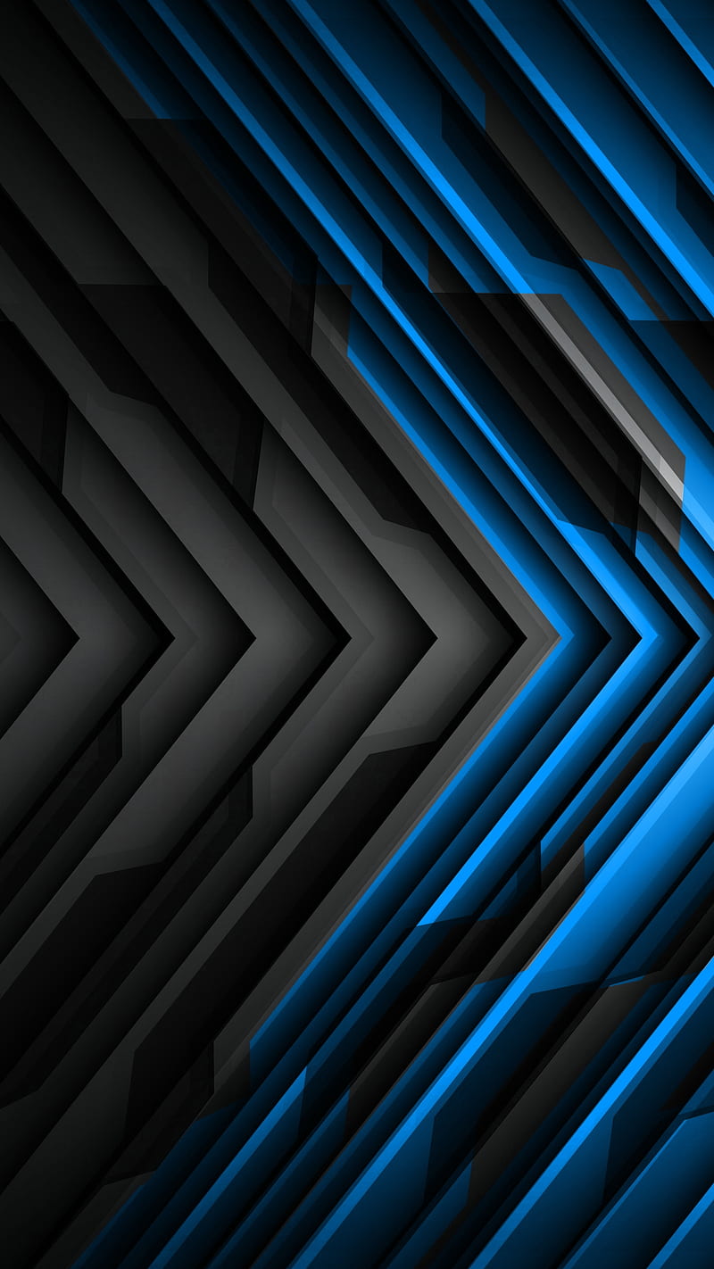 Abstract, 3d, bicolored, black, blade, blue, dark, desenho, galaxy, pattern, HD phone wallpaper