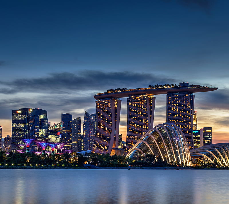 Marina Bay Sands, asia, building, city, singapore, tower, HD wallpaper