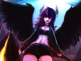 Badass Angel Anime with High Definition Resolution, Awesome Dark Angel Anime  HD wallpaper | Pxfuel