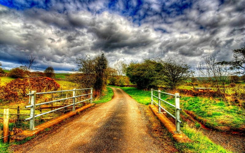 WAY to the FIELD, r, road, field, landscape, HD wallpaper | Peakpx