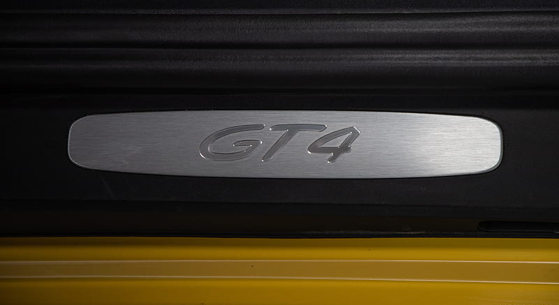 2020 Porsche 718 Cayman GT4 (Color: Racing Yellow) - Door Sill , car, HD wallpaper