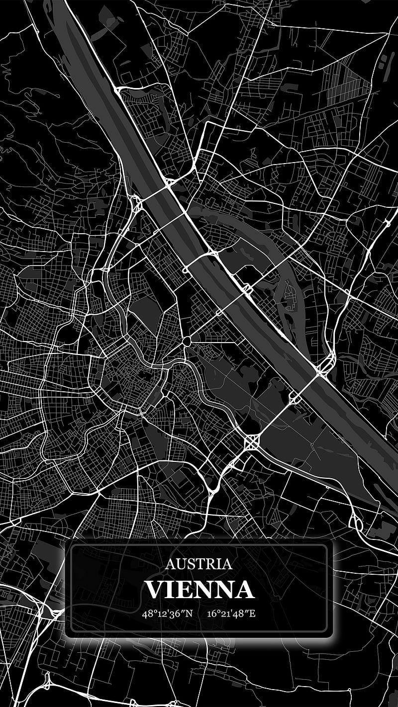 Vienna Map, Austria, City, Digital, DimDom, Europe, Map, Maps, Streets, Travel, Vienna, World city, desenho, romantic, trip, HD phone wallpaper