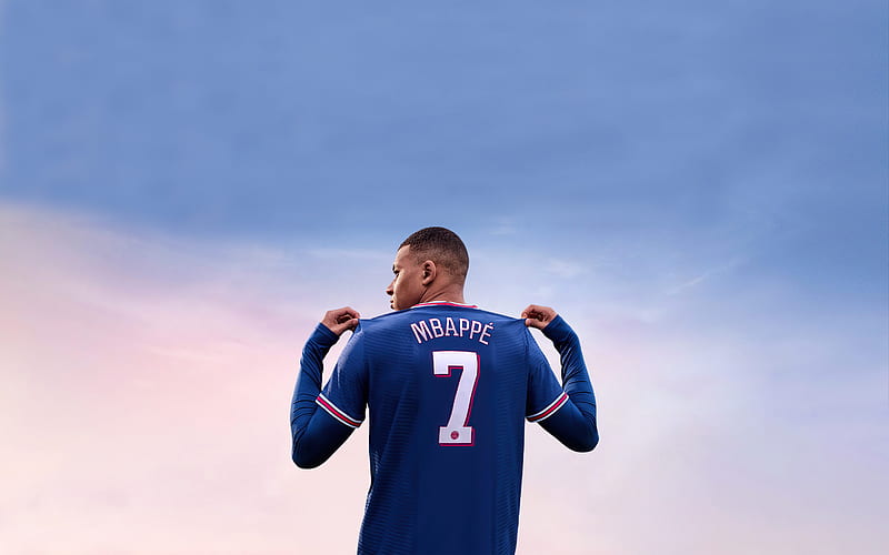 Kylian Mbappe 2021 FIFA 22 Game Poster, HD wallpaper