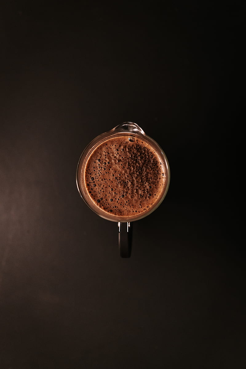 cup, coffee, foam, drink, brown, HD phone wallpaper