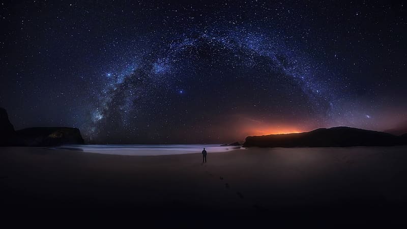 The Milky Way Over The Southwestern Alentejo And Vicentine Coast, milky-way, nature, HD wallpaper