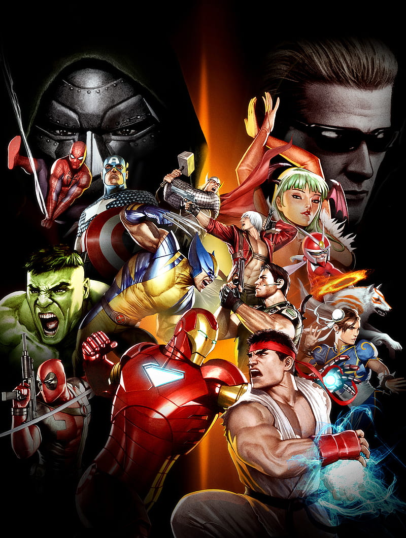 Marvel Vs Capcom, luigyh, video games, HD phone wallpaper