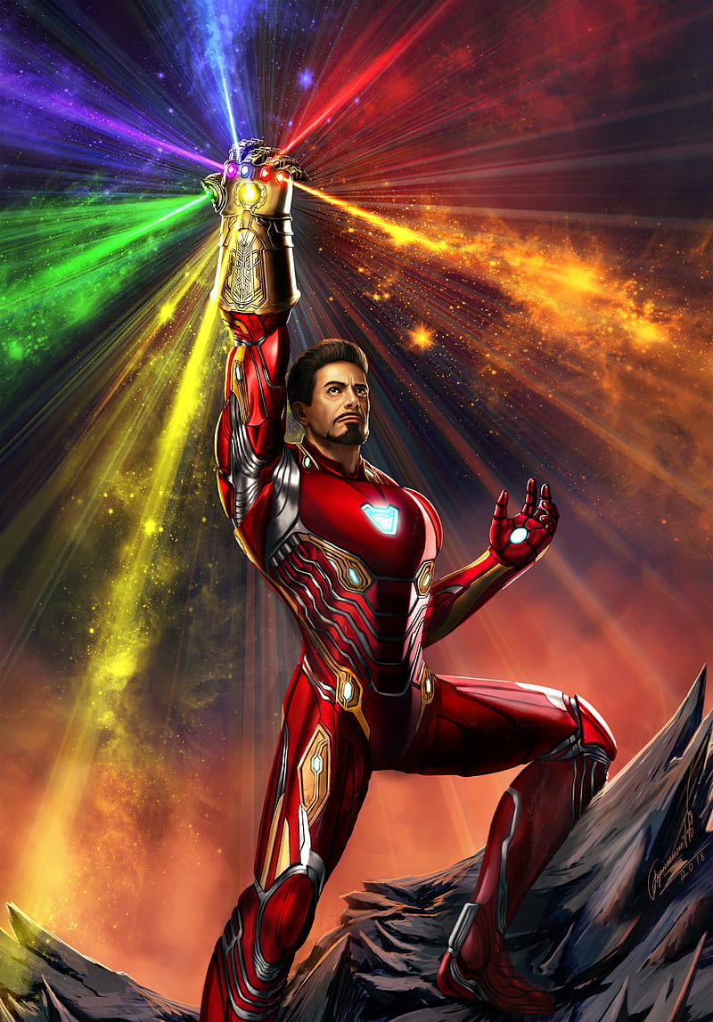 Iron Man Infinity Gauntlet, HD phone wallpaper
