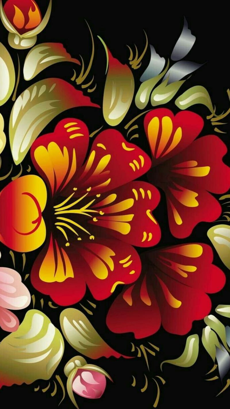Wild Flower, drawn, petal, plant, HD phone wallpaper