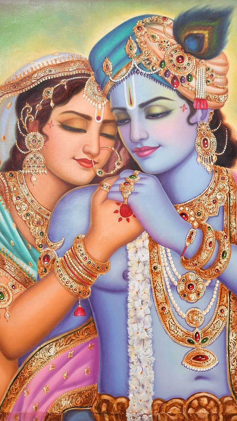 Radhe Krishna Sleep on Shouldier Each Other, radhe krishna, sleep, romantic,  HD phone wallpaper | Peakpx
