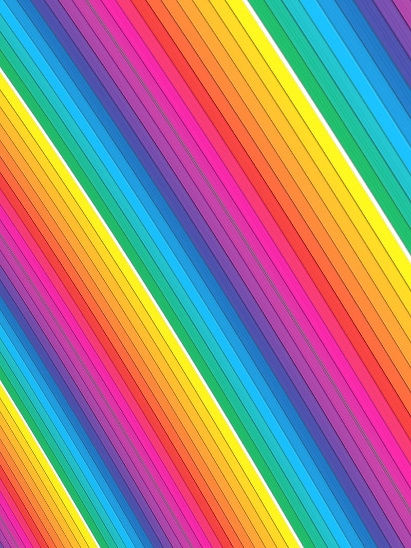 Rainbow Stripes , Amazing, abstract, color, colorful, geometric, lines, HD phone wallpaper