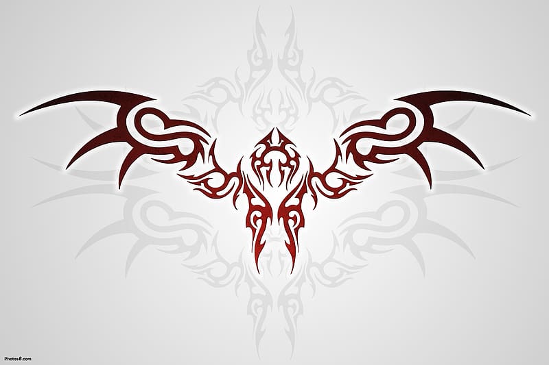Tribal Angel Wings Tattoo - Tribal Angel Wings Png - Free Transparent PNG  Clipart Images Download