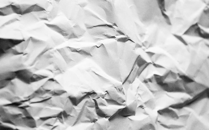 white paper texture macro, white paper, crumpled paper, paper textures, white backgrounds, white crumpled paper, HD wallpaper