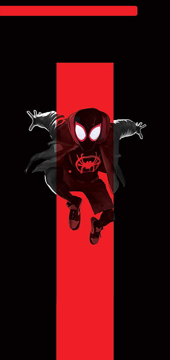Spiderman new, amoled, logo, logos, red, spider-verse, spiderverse, HD phone wallpaper
