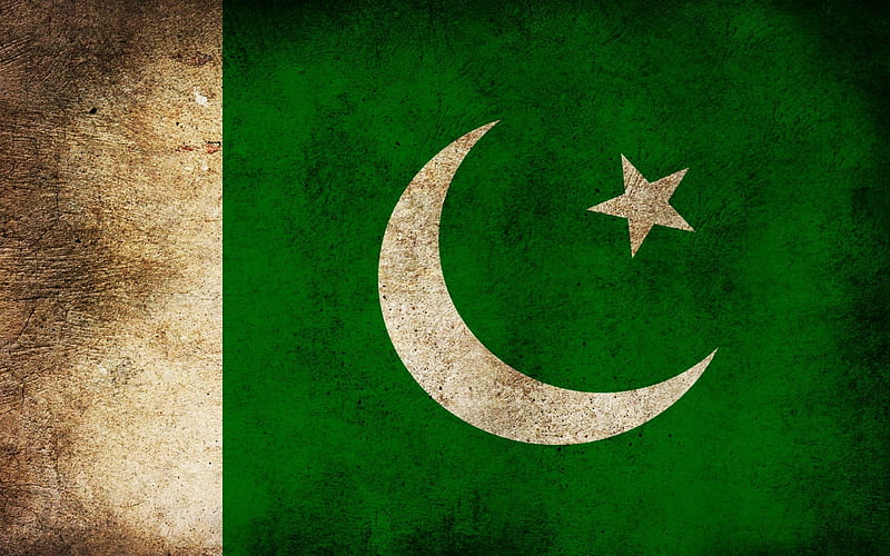 Pakistani flag, grunge, flag of Pakistan, flags, Pakistan flag, HD wallpaper