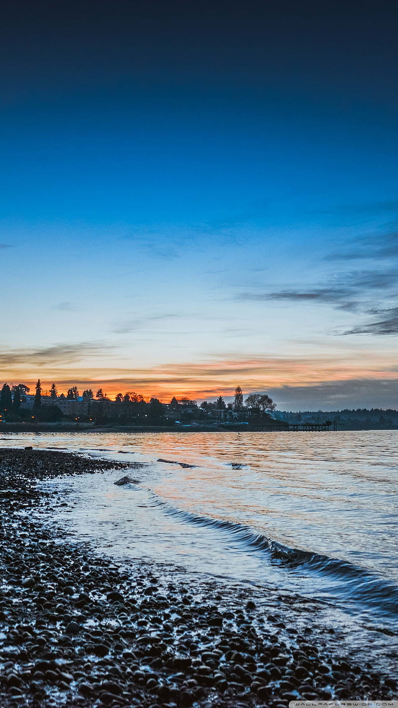 Sea, beach, dalga, english, scotland, su, sunrise, sunset, HD phone ...