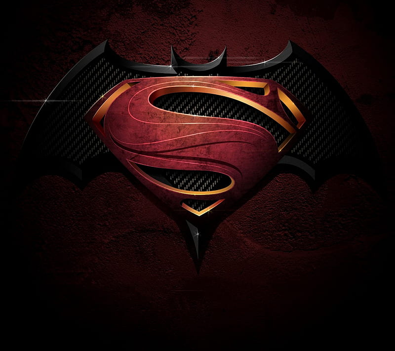 Batman vs Superman, logos, superheroes, HD wallpaper
