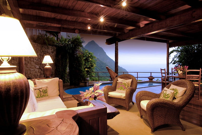 Paradise Hotel in the Mountains overlooking Ocean St Lucia