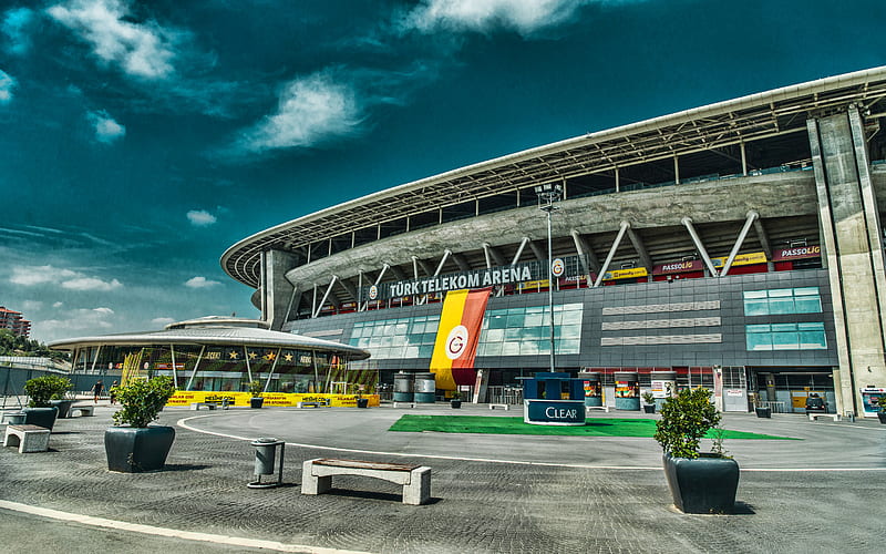 Turk Telekom Arena, R, soccer, Galatasaray Stadium, Istanbul, aerial view, Turkey, turkish stadium, Galatasaray Arena, Galatasaray SK, HD wallpaper