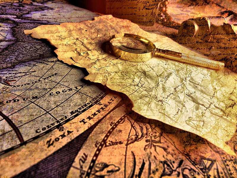 Treasure Map, antique, relic, treasure, abtract, old, map, HD wallpaper
