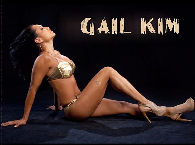 Gail Kim, gold, wrestling, model, black, asian, swimwear, heels, gail-kim,  HD wallpaper | Peakpx
