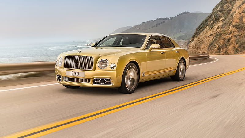 Bentley Mulsanne, 2017, luxury cars, gold Bentley, golden Mulsanne, HD wallpaper