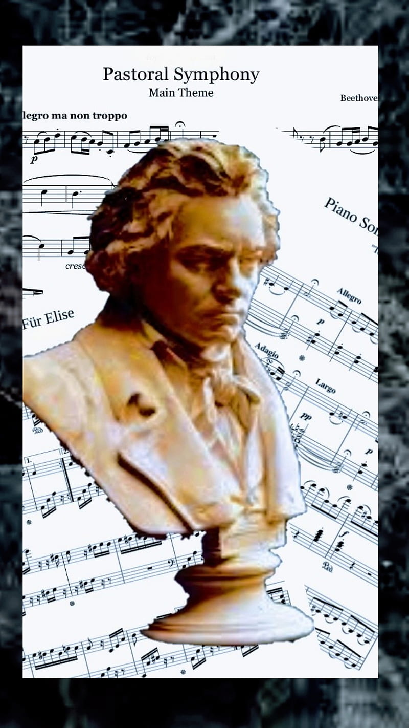 Beethoven beat, piano, sheet music, symphony, HD phone wallpaper