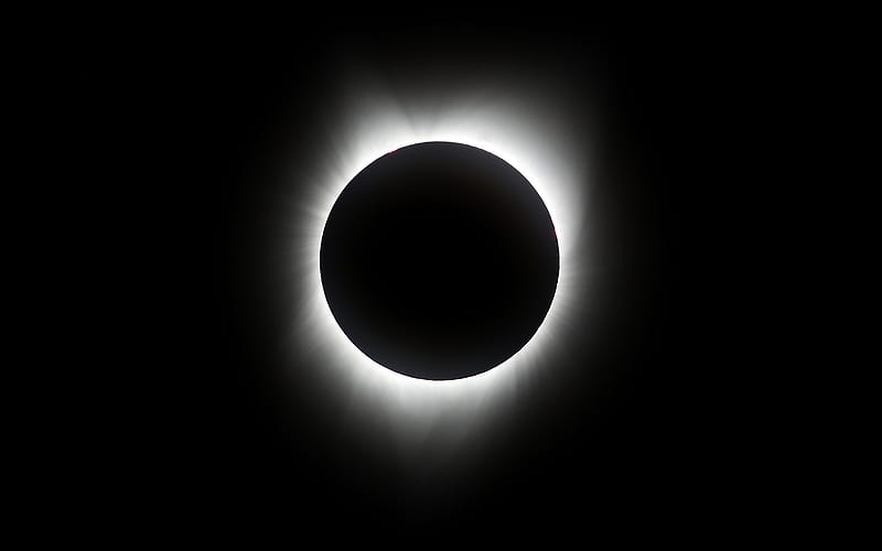eclipse of sun, black spot, bright light, HD wallpaper