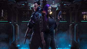 cyberpunk 2077, characters, artwork, open world games, Games, HD wallpaper