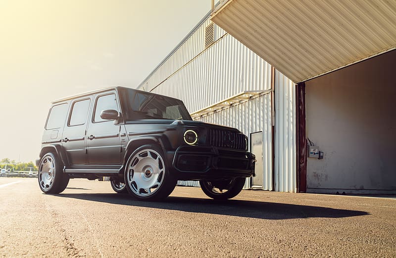 Black G Wagon Vossen Matte 10k, mercedes-g-class, mercedes-benz, mercedes, cars, suv, HD wallpaper