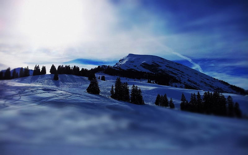 mountains snow spruce-Nature, HD wallpaper