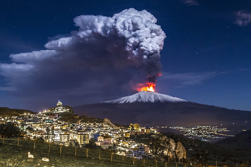 Mount Etna - Sicily - Italy, Sicily, Mount Etna, Mt Etna, Italy, Volcano, HD wallpaper