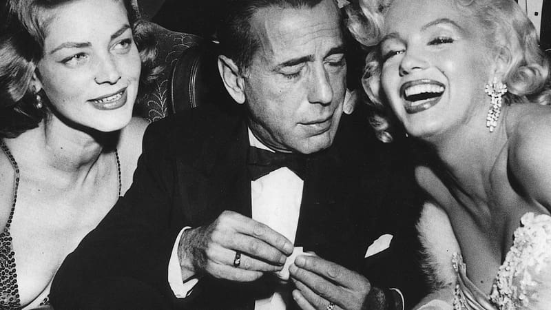 Marilyn Monroe, Celebrity, Actress, Actor, Humphrey Bogart, Lauren Bacall, HD wallpaper
