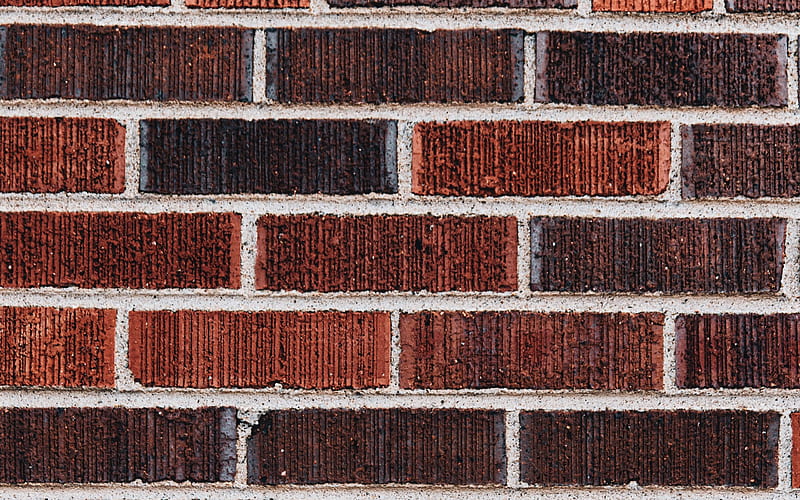 brown bricks texture, brickwork texture, Brick wall, background with brown bricks, HD wallpaper