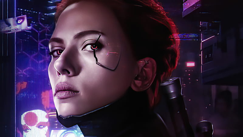 Black Widow Cyborg , black-widow, 2021-movies, movies, cyberpunk, cyborg, superheroes, artist, artwork, digital-art, behance, HD wallpaper