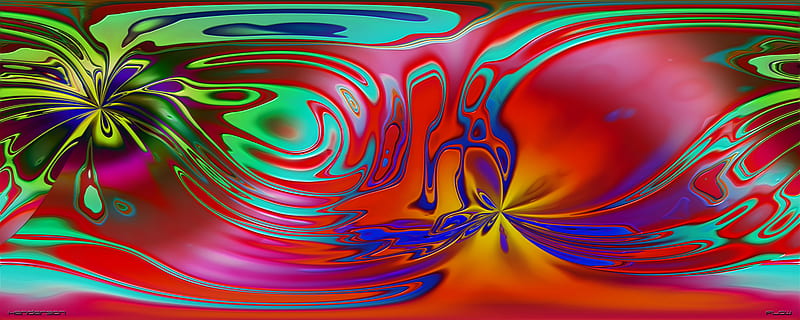 Flow, red, blue purple, green, light blue, orange, colours, abstract, HD wallpaper
