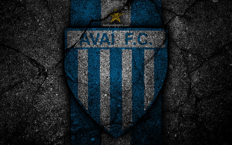 Avai FC, logo, Brazilian Seria A, soocer, black stone, Brazil, Avai ...