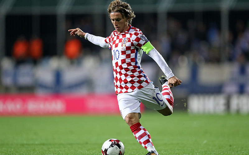 Luka Modric, Croatian footballer national team, Croatia, football, HD wallpaper