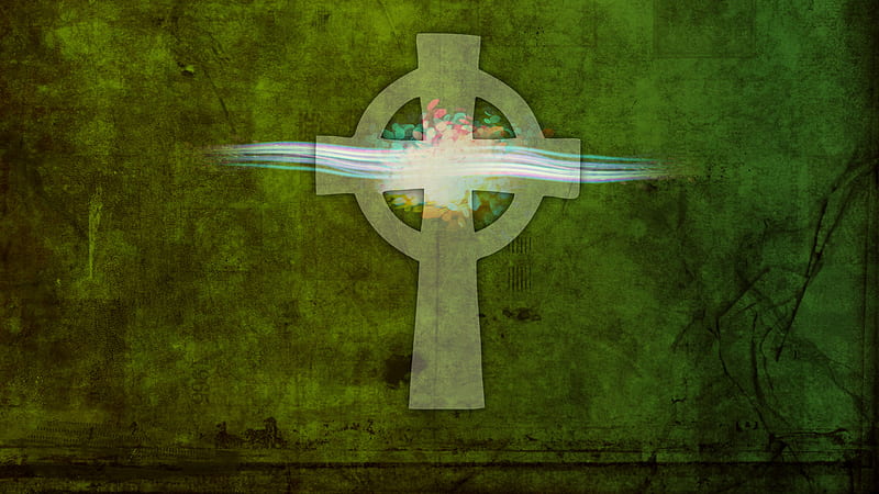 Cross With Circle And Light Cross, HD wallpaper