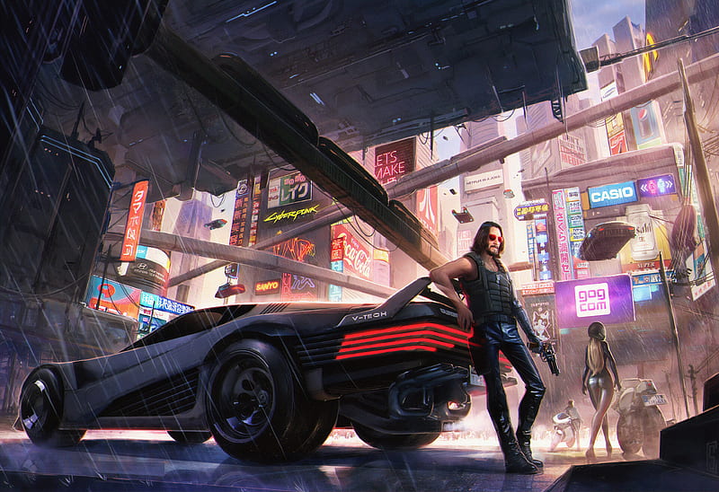 Keanu Reeves In Cyberpunk 2077 , cyberpunk-2077, keanu-reeves, games, artstation, cyberpunk, HD wallpaper