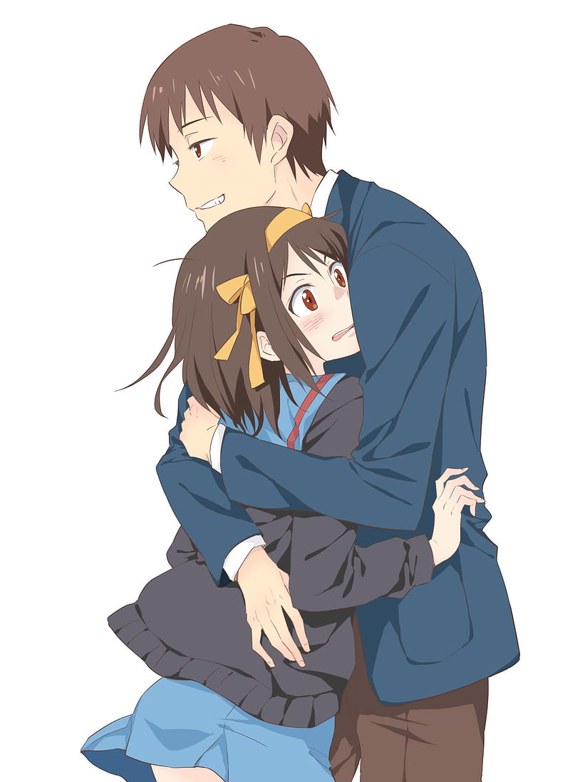 Anime couple hugging on Craiyon