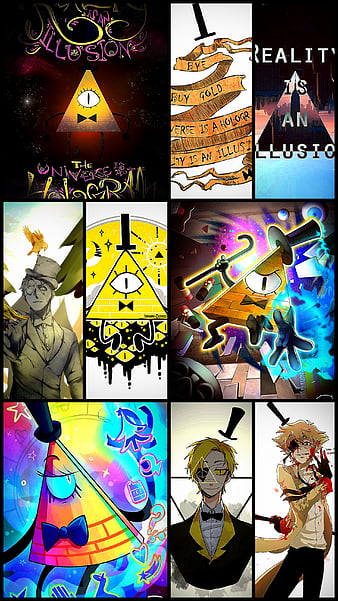 Gravity Falls Bill Cipher Will Cipher Brothers Fan Art Yellow Blue Cute Hd Mobile Wallpaper Peakpx