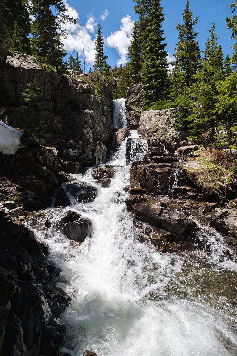 waterfall, stream, rocks, stones, water, HD phone wallpaper